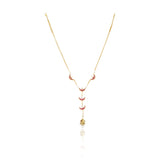 Anokhi  Kundan Red Crescent Lariat Necklace