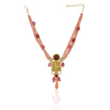 Anokhi  Kundan Temple Coral Necklace