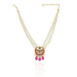 Anokhi  Kundan Crescent Pearl Necklace Set