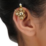 Gold Plated Kundal Kundan Earcuff Pair