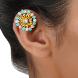 Gold Plated Kundal Blue Earcuff Pair