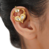 Gold Plated Kundal Kundan Earcuff Pair
