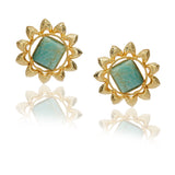 Anokhi  Amazonite Stud Earrings