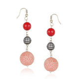 Silver Plated Dor Coral Zircon Necklace Set