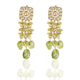 Gold Plated Vivaah Peridot Kundan Necklace Set