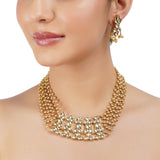 Gold Plated Barsaat Kundan Pearl Choker