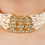 Gold Plated Barsaat Kundan Pearl Choker