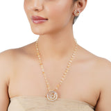 Gold Plated Barsaat Citrine Zircon Necklace Set