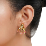 Gold Plated Barsaat Kundan Pink Choker Set