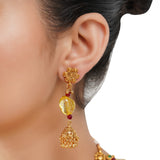 Gold Plated Barsaat Citrine Gold Haar Set