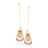 Gold Plated Manihaar Kundan Tourmaline Necklace Set