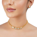 Gold Plated Barsaat Kundan Choker Set