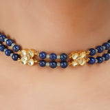 Gold Plated Barsaat Kundan Lapiz Choker Set