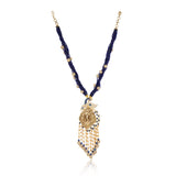 Gold Plated Manihaar Ganesha Zircon ball Necklace Set