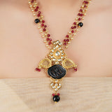 Gold Plated Barsaat Carved Citrine Kundan Signature Set
