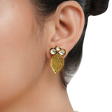 Gold Plated Barsaat Carved Citrine Kundan Signature Set