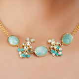 Gold Plated Barsaat Chrysoprase Kundan Choker Set