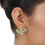 Gold Plated Barsaat Chrysoprase Kundan Choker Set