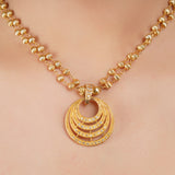 Gold Plated Barsaat Zircon Pendant Set