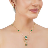 Gold Plated Barsaat Kundan Necklace Set
