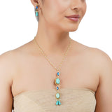 Gold Plated Barsaat Kundan Necklace Set