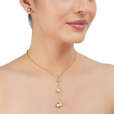 Gold Plated Barsaat Kundan Rain Drop Necklace Set