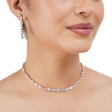 Gold Plated Barsaat Zircon Baguette Choker