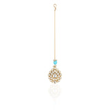 Gold Plated Vivaah Kundan Drop Tikka