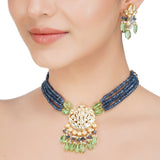 Kanchan Kundan Round Flower Necklace Set