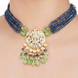 Kanchan Kundan Round Flower Necklace Set