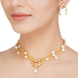 Kanchan Kundan Pearl  Necklace Set
