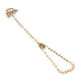 Gold Plated Vivaah Pearl Kundan Haathphool Pair