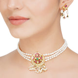 Kanchan Kundan Pearl  Necklace Set
