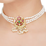 Kanchan Kundan Pearl  Necklace Set