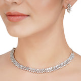 HEERA SILVER PAN NECKLACE SET