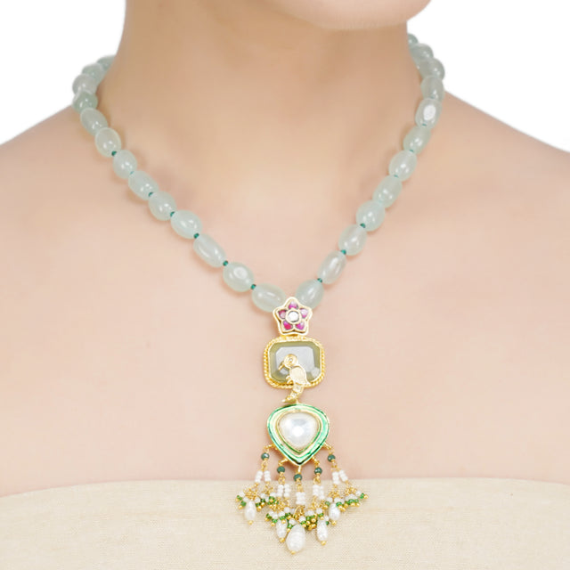 ANMOL STAR KUNDAN PENDANT SET