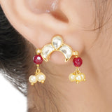 Kanchan Kundan Flower  Pearl Necklace Set