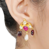 Kanchan Kundan Kyanity Beads Necklace Set