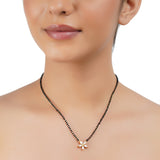 Gold Plated Zircon Flower Mangalsutra