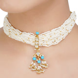 Kanchan Kundan Patti Pearl Necklace Set