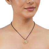 Gold Plated Zircon Circle Mangalsutra