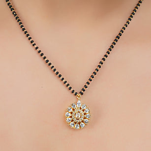 Gold Plated Zircon Circle Mangalsutra