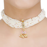 Kanchan Kundan Flower  Pearl Necklace Set