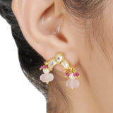 Kanchan Kundan Red Chand Necklace Set