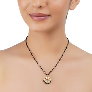 Gold Plated Kundan Chand Mangalsutra