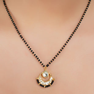 Gold Plated Kundan Chand Mangalsutra