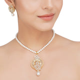 HEERA ZIRCON PEARL PENDANT SET