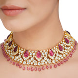 Kanchan Kundan Pan Red  Necklace Set