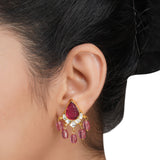 Kanchan Kundan Pan Red  Necklace Set