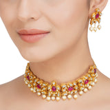 Kanchan Silver Kundan Necklace Set